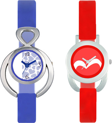 

CLOUDWOOD VT12_19 Set Of 2 Combo PU Material Fast Selling Women Watch Watch - For Girls