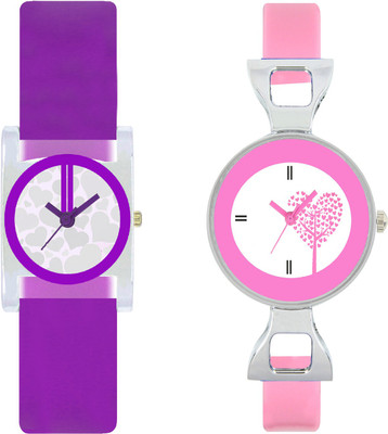 

stallion7 CMB_194 Designer Stylish Shape Bracelet Combo Womens Wrist Watch - For Girls