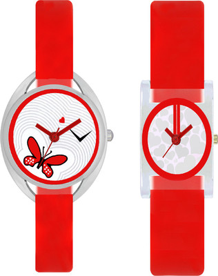 CLOUDWOOD VT04_09 Set Of 2 Combo PU Material Fast Selling Women Watch Watch - For Girls