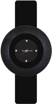 

HBM Stylish Attractive All Black Dial with Great Design, Black thin straps Watch - For Women