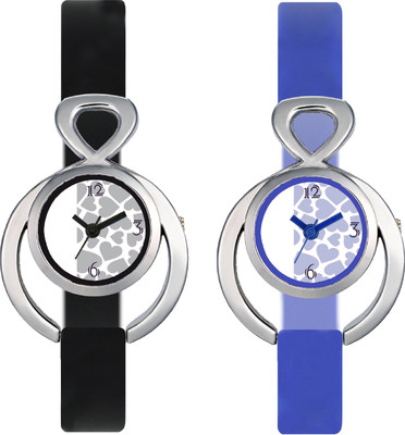 

CLOUDWOOD VT11_12 Set Of 2 Combo PU Material Fast Selling Women Watch Watch - For Girls
