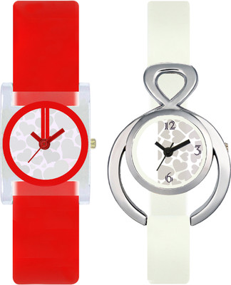 

CLOUDWOOD VT09_15 Set Of 2 Combo PU Material Fast Selling Women Watch Watch - For Girls