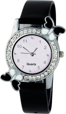 

KDS Black diamond studded attractive butterfly stylish women Best Watch - For Girls Watch - For Men & Women