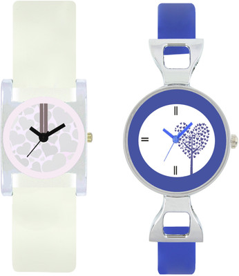 

CLOUDWOOD VT10_29 Set Of 2 Combo PU Material Fast Selling Women Watch Watch - For Girls