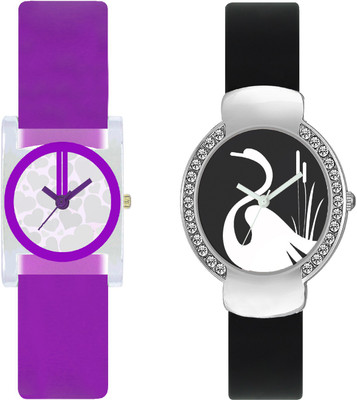 

stallion7 CMB_185 Designer Stylish Shape Bracelet Combo Womens Wrist Watch - For Girls