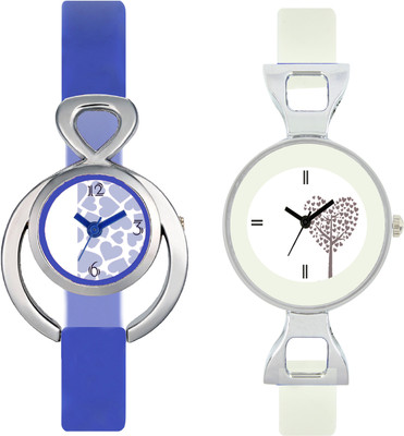 

CLOUDWOOD VLT12_32 Set Of 2 Combo PU Material Fast Selling Women Watch Watch - For Girls