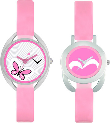 

CLOUDWOOD VT03_18 Set Of 2 Combo PU Material Fast Selling Women Watch Watch - For Girls