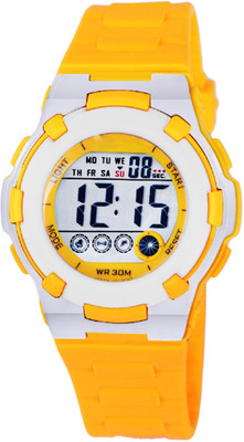 

TIME UP KMR85751137-Yellow Retro Dial Attractive Design Alarm Multifuctions Watch - For Boys & Girls