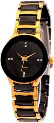 

HBM IIK Collection Black Dial Black and Gold Metal Strap Watch - For Women