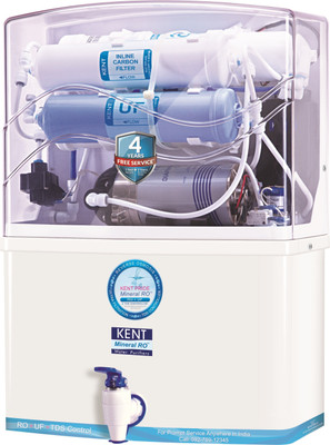 

Kent PRIDE(11004) 8 L RO + UF Water Purifier(White & Blue)