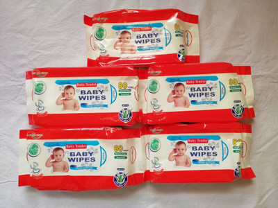 

Baby Tender ALOEVERA BABY WIPES(COMBO OF 5)80 sheets in 1 packet(5 Pieces)