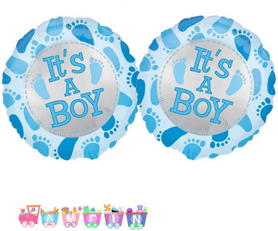 

AMFIN Printed (Pack Of 2) Its A Boy Foil Balloon For Baby Shower Balloon(Multicolor, Pack of 2)