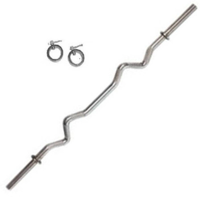 

RIGHTWAY FITNESS Diamond Rod 3ft New Product Curl Bar (Silver) Weight Lifting Bar(Silver)