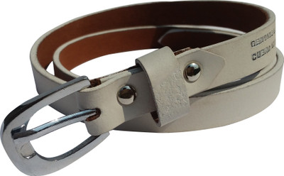

EL Mio Women Casual, Party, Formal, Evening White Genuine Leather Belt, Rare off white