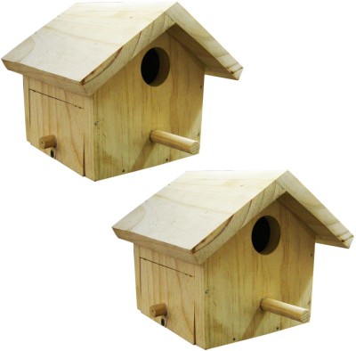 

Birdhousebuilder NB0038 House Sparrow Bird House Nest Box Set of 2 Bird House Bird House(Wall Mounting, Tree Mounting, Free Standing)