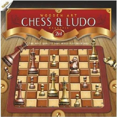

kidoz kingdom RATNA'S 2 IN 1 MAGNETIC WOODEN ART CHEES LUDO Board Game