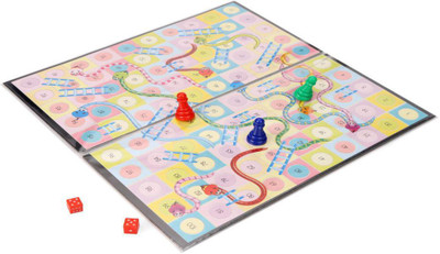 

Ratnas LITTLE CHESS AND SNAKES AND LADDERS Board Game