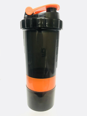 

Spider PROTEIN SHAKER WITH STEEL WEB DESIGN SHAKE, DOUBLE COMPARTMENT WITH PILLS SECTION 525 ml Shaker(Pack of 1, Orange), Black;orange