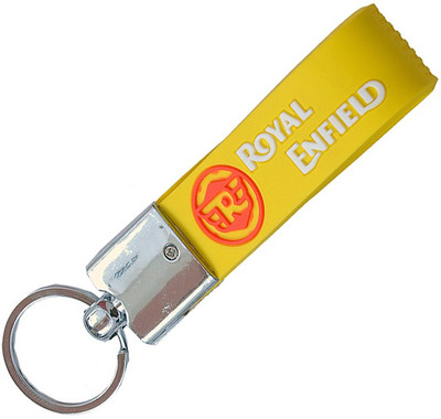 

One Point Collections Royal Enfield Inspired Double Sided Silicon Rubber Keychain bike keychain collectible Yellow Key Chain(Yellow)