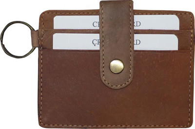 

Blue Wild 4 Card Holder(Set of 1, Tan)