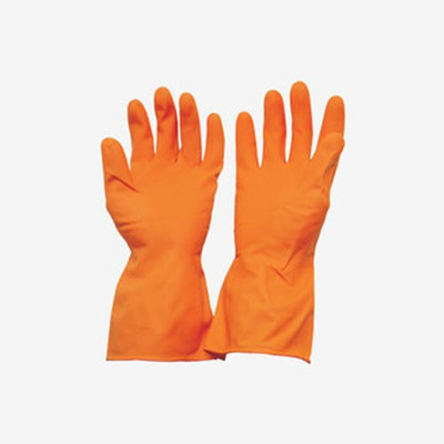 58 OFF on Hand Care Extra Comfort Orange Industrial Rubber Gloves