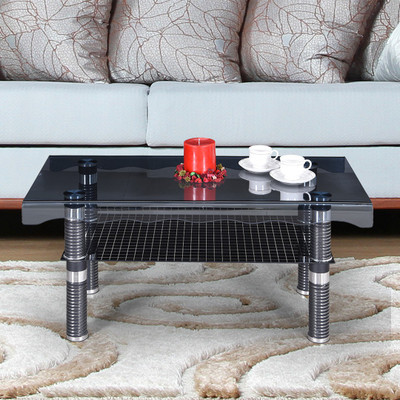 RoyalOak Zelma Glass Coffee Table(Finish Color - Black)
