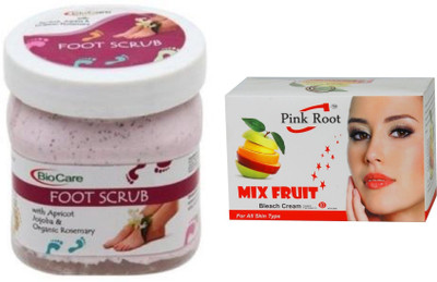 

Pink Root Mix Fruit Bleach 50g and Biocare Foot Scrub 500ml(Set of 2)