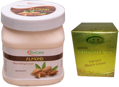 

Pink Root Gold Bleach 50g and Biocare Almond Cream 500ml(Set of 2)