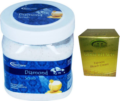 

Pink Root Gold Bleach 50g and Biocare Diamond Scrub 500ml(Set of 2)