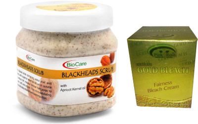 

Pink Root Gold Bleach 50g and Biocare Blackheads Scrub 500ml(Set of 2)