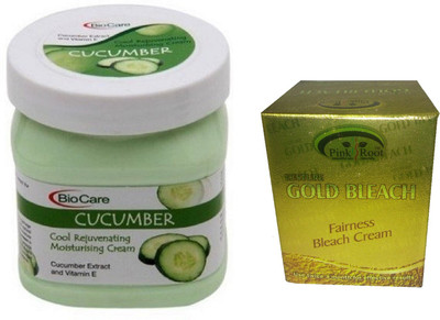 

Pink Root Gold Bleach 50g and Biocare Cucumber Cream 500ml(Set of 2)