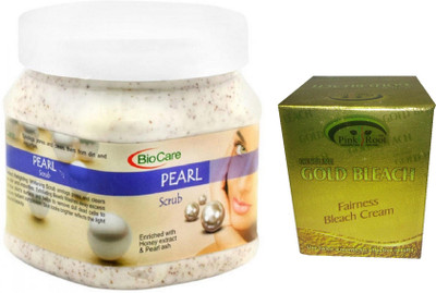 

Pink Root Gold Bleach 50g and Biocare Pearl Scrub 500ml(Set of 2)