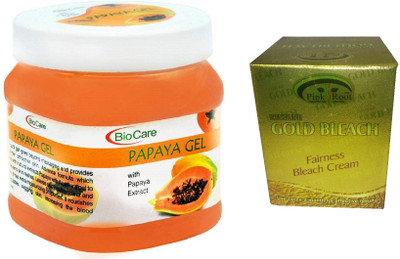 

Pink Root Gold Bleach 50g and Biocare Papaya Gel 500ml(Set of 2)