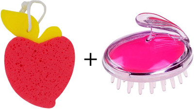 

Majik Hair Wash Brush & Face Sponge Cleaning For Men & Women(Set of 2)