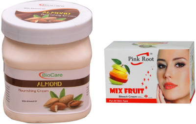 

Pink Root Mix Fruit Bleach 50g and Biocare Almond Cream 500ml(Set of 2)