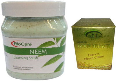 

Pink Root Gold Bleach 50g and Biocare Neem Scrub 500ml(Set of 2)