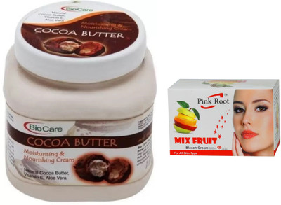 

Pink Root Mix Fruit Bleach 50g and Biocare Cocoa Butter Cream 500ml(Set of 2)