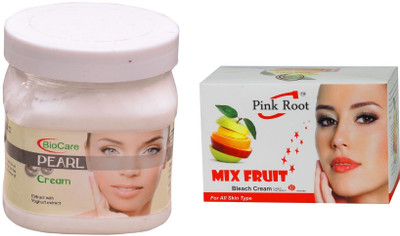 

Pink Root Mix Fruit Bleach 50g and Biocare Pearl Cream 500ml(Set of 2)