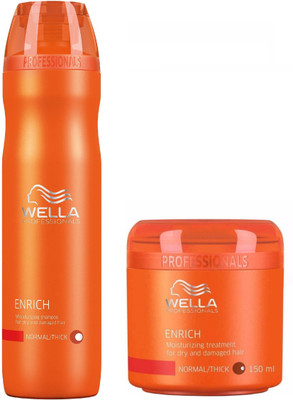 

Wella Professionals Enrich Moisturizing Shampoo (250ml) + Hair Mask (150ml)(Set of 2)