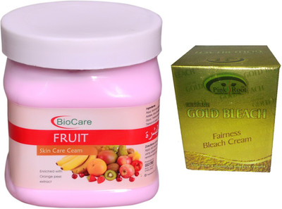 

Pink Root Gold Bleach 50g and Biocare Fruit Cream 500ml(Set of 2)