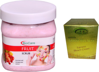 

Pink Root Gold Bleach 50g and Biocare Fruit Scrub 500ml(Set of 2)