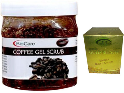 

Pink Root Gold Bleach 50g and Biocare Coffee Gel Scrub 500ml(Set of 2)