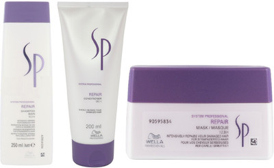 

Wella System Professional Repair Shampoo (250ml) + Conditioner (200ml) + Hair Mask (200ml)(Set of 3)