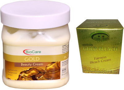 

Pink Root Gold Bleach 50g and Biocare Gold Cream 500ml(Set of 2)