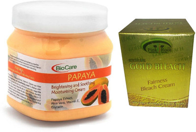 

Pink Root Gold Bleach 50g and Biocare Papaya Cream 500ml(Set of 2)