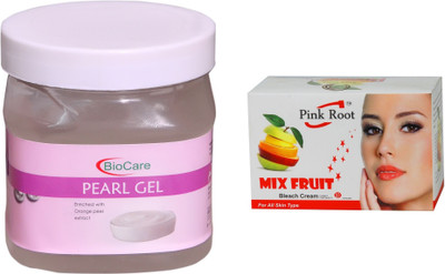 

Pink Root Mix Fruit Bleach 50g and Biocare Pearl Gel 500ml(Set of 2)