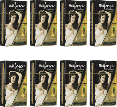 Manforce Pineapple Condom(Set of 8, 80S)