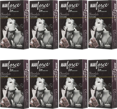 Manforce Chocolate Condom(Set of 8, 80S)