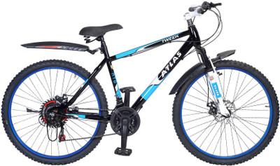 

Atlas Tweek DDB Front Suspension Bike For Adults Blue&Black 26 T Mountain/Hardtail Cycle(21 Gear, Multicolor), Black;blue