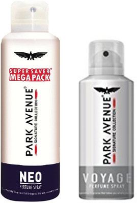 

Park Avenue Neo Super Saver Mega Pack 220 ml With Voyage 130 ml Body Spray - For Men(350 ml, Pack of 2)